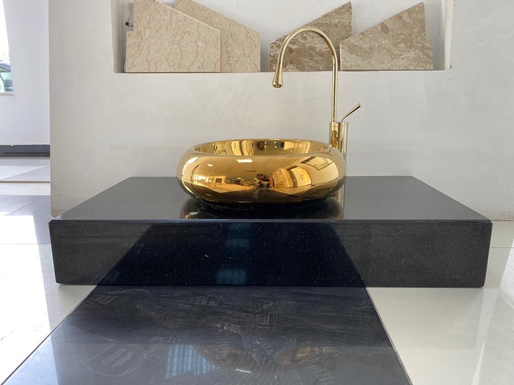 Indian Black Galaxy Granite hanging basin