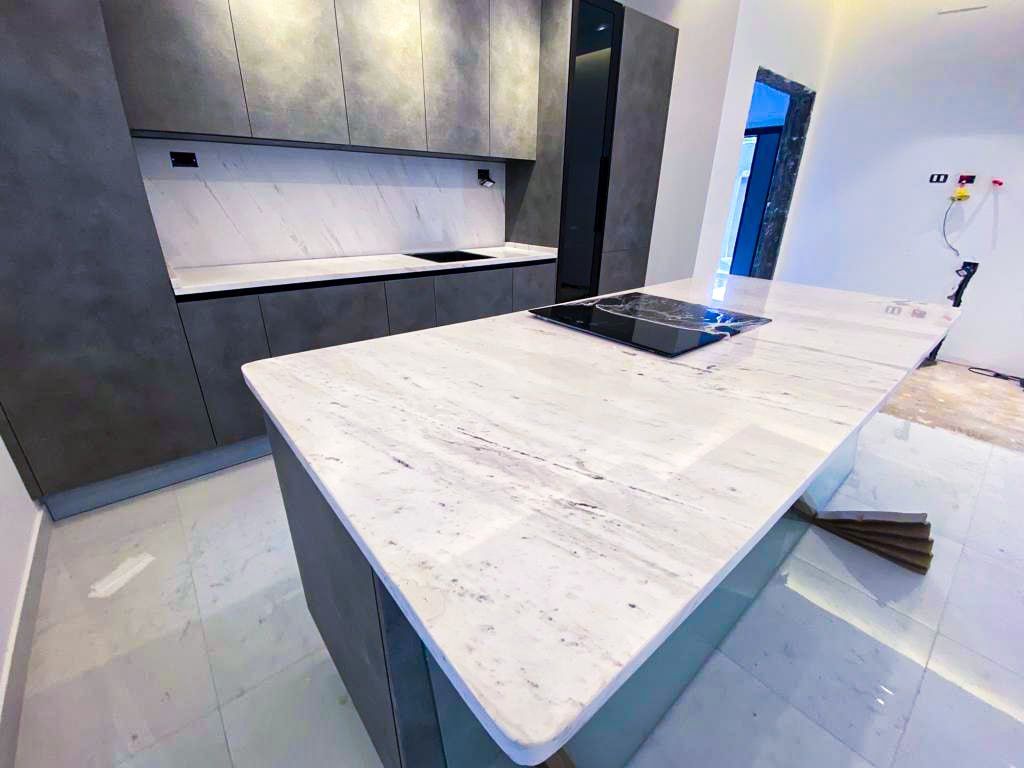 Installation of Marble New Karara Kitchens