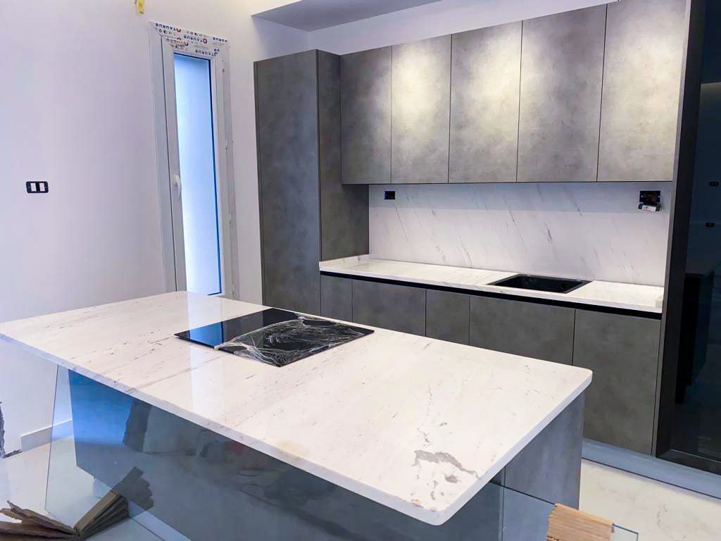 Installation of Marble New Karara Kitchens