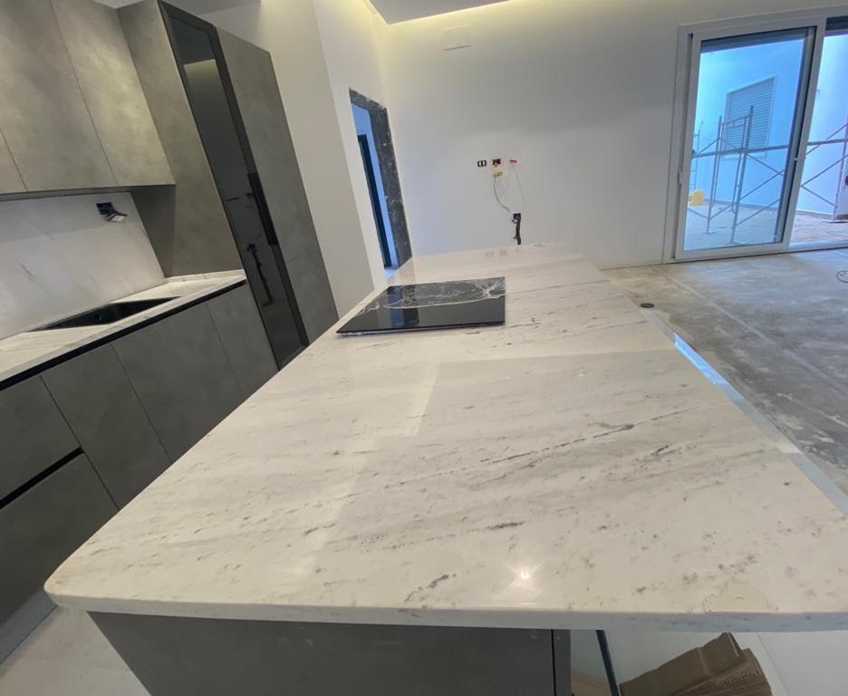 Installation of Marble New Karara Kitchens